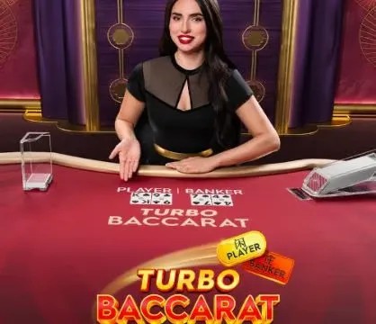 Official Live Shows logo: Turbo Baccarat by Pragmatic Play at HitNSpin